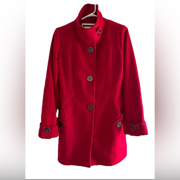 Vintage Kristen Blake Women's Red Wool Coat Size Small EUC! - Picture 1 of 9